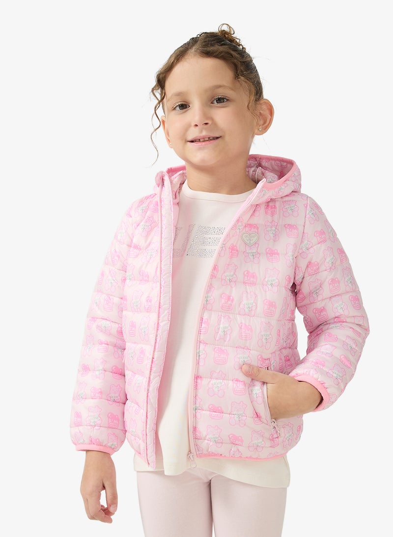 جس جاكيت مبطن بغطاء رأس للأطفال - Image 1